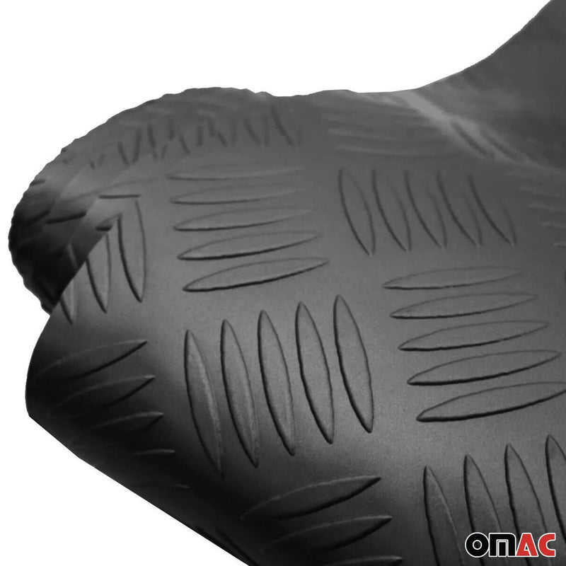 Truck Bed Liner Trunk Mat Trimmable Rubber Pickup Flooring Mat Black & Grey