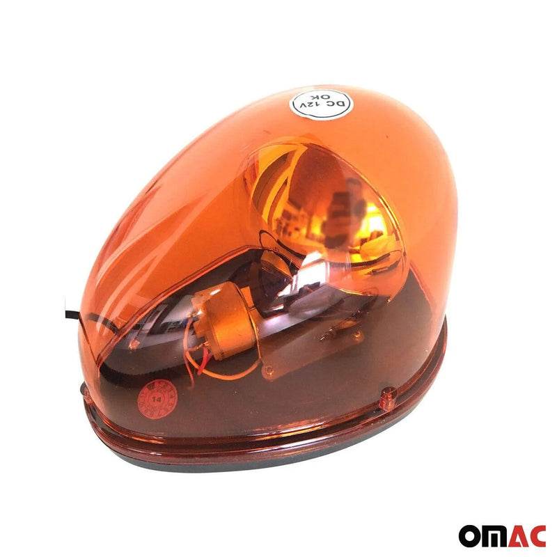 Revolving Emergency Warning Beacon Light Amber Roof Magnet Mount Forklift Truck