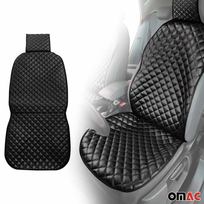 Leather Breathable Front Seat Cover Pads for Toyota RAV4 Black