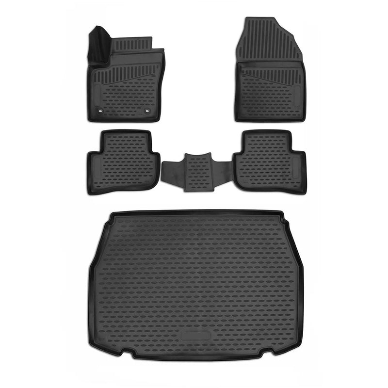 2018-2022 Toyota C-HR Floor Mats & Cargo Liner Full Set All Weather Black