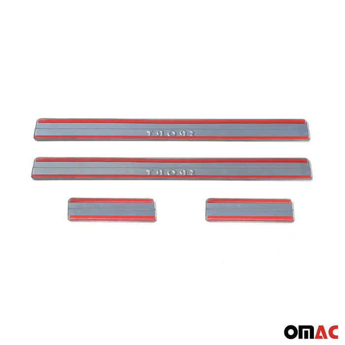 Door Sill Scuff Plate Scratch Protector for Toyota Corolla 2020-2024 Steel 4x