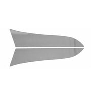 2017-2025 Jeep Compass Trunk Wing Side Trim Silver Stainless Steel 2 Pcs