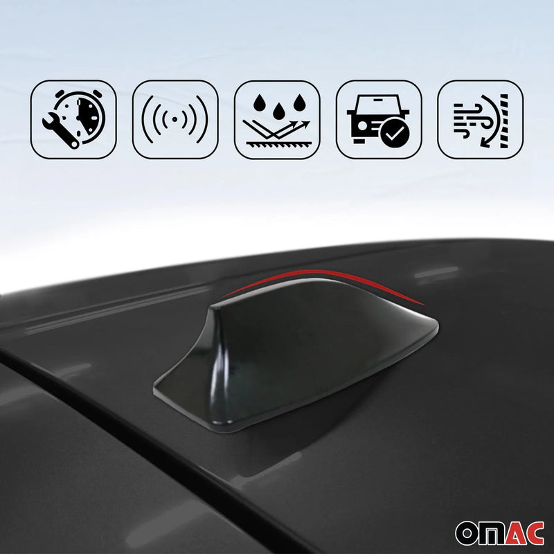 Audi Car Shark Fin Antenna Roof Radio AM/FM Signal Black