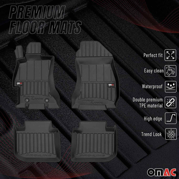 OMAC Premium Floor Mats for Subaru XV Crosstrek 2013-2015 Waterproof Heavy Duty