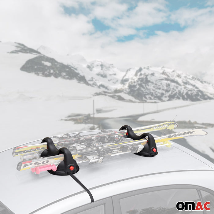 Magnetic Ski Snowboard Roof Rack Carrier for VW Rabbit / GTI 2006-2009 Black 2x