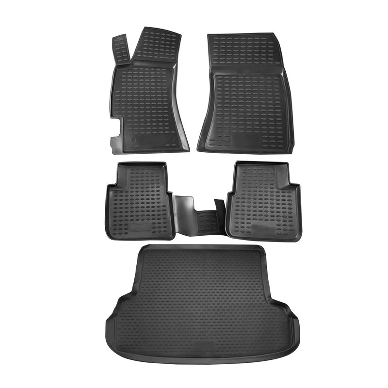 2008-2011 Subaru Impreza Sedan Floor Mats & Cargo Liner Full Set All Weather Black