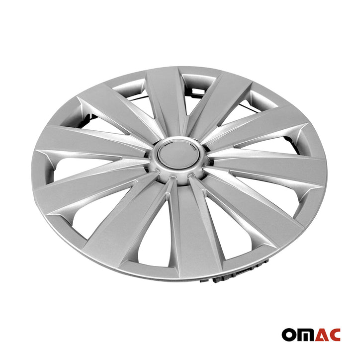 16" Wheel Covers Hubcaps 4Pcs for Mitsubishi Silver Gray Gloss