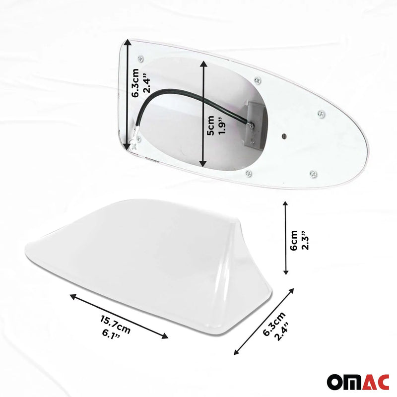 Honda Civic Car Shark Fin Antenna Roof Radio AM/FM Signal White