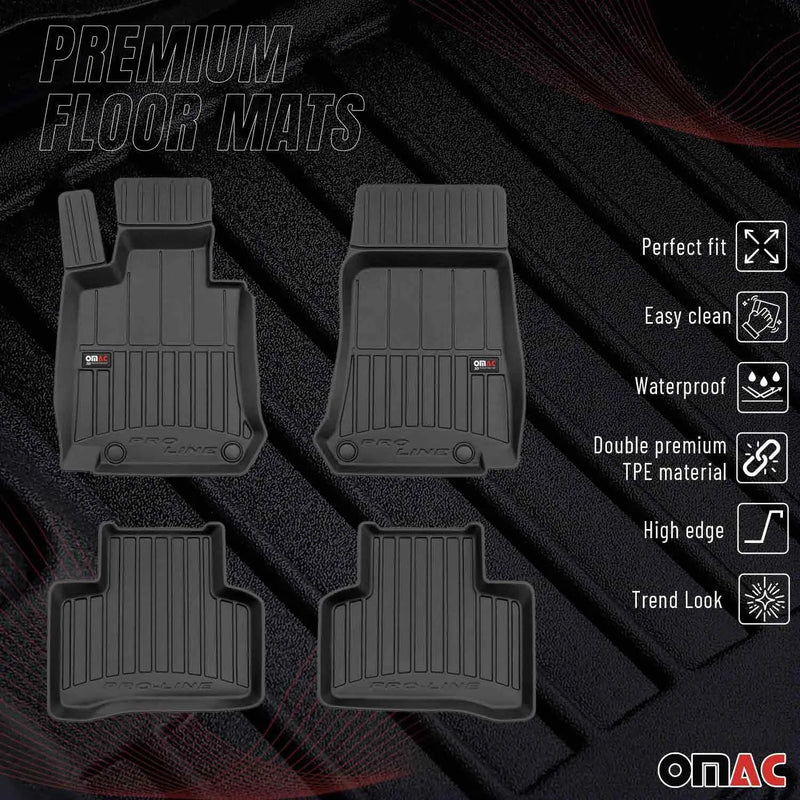 2021-2023 Mercedes EQC Premium Floor Mats Liners Full Set All Weather Heavy Duty Black