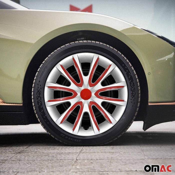 16" Wheel Covers Hubcaps for Honda CR-V Grey Red Gloss