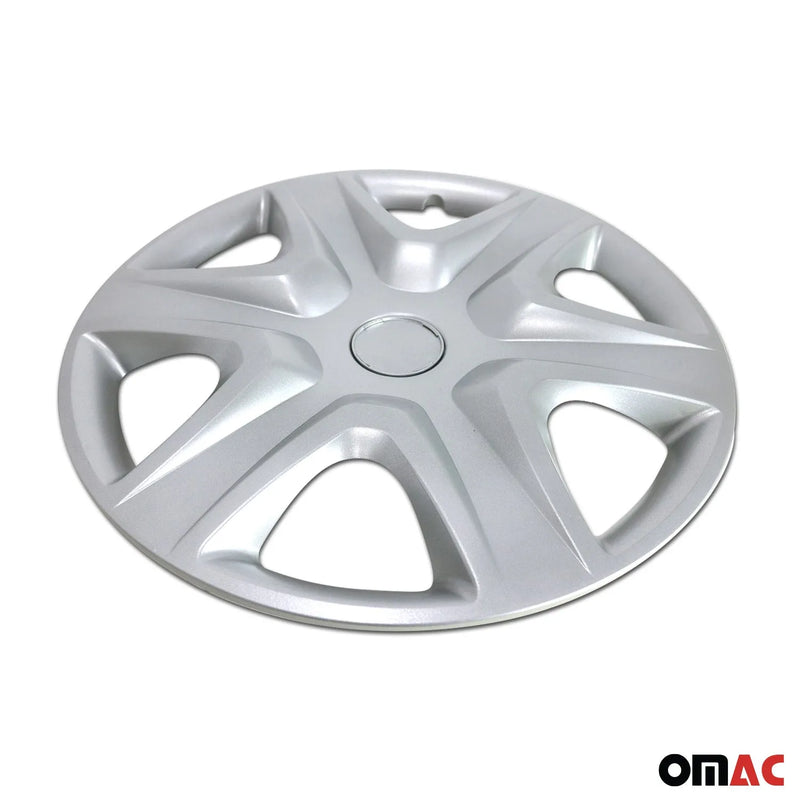 Kansas Hub Caps Wheel Cover 15" Silver Full Set 4 pcs.