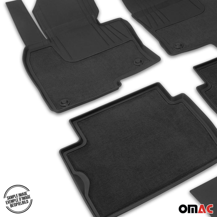 OMAC Floor Mats Liners fits Toyota RAV4 2019-2024 Black TPE All-Weather 4Pcs