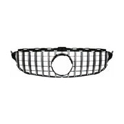 2019-2021 Mercedes-Benz C-Class C200 C300 C180 C250 C350e Front Grille GT R Style Chrome W/O Camera Hole