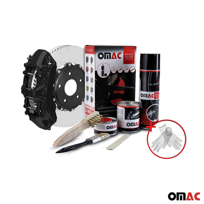 OMAC Brake Caliper Epoxy Based Car Paint Kit New York Black Matt High-Temp