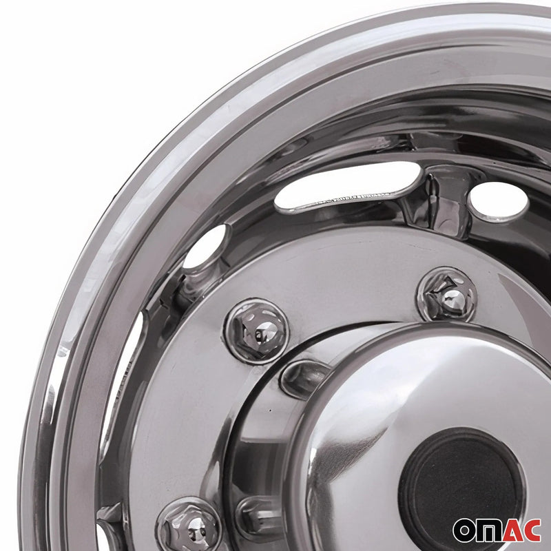 Ford E-Series Wheel Simulator Hubcaps Rear Chrome Silver Steel