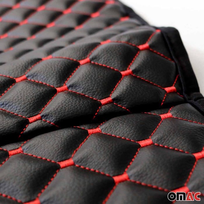 Car Seat Cover Black with Red Therapeutic Cushion PU Leather Pad Breathable