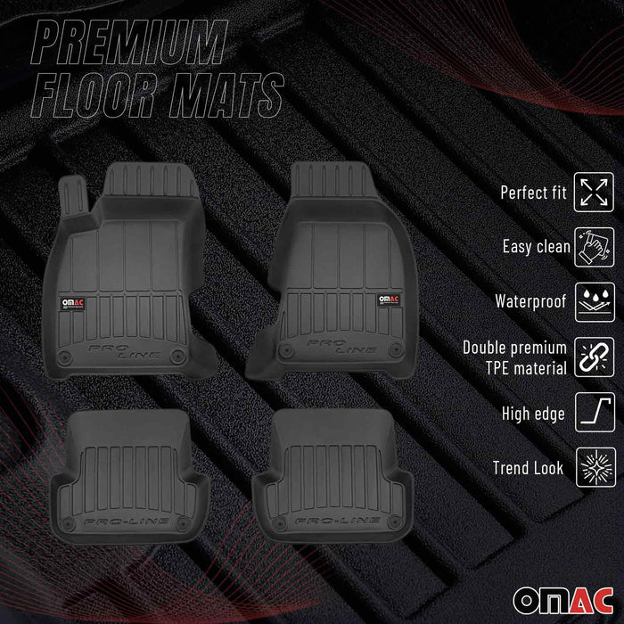 OMAC Premium Floor Mats for Audi RS4 Quattro 2006-2008 Waterproof Heavy Duty