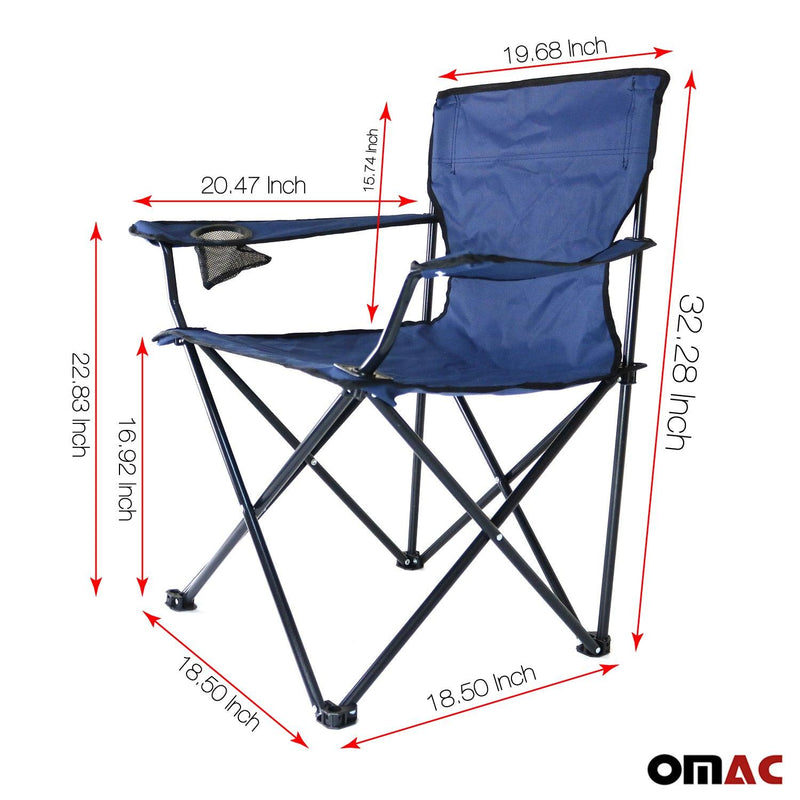 New Folding Camping Chair Beach Seat Outdoor with Cup Holder