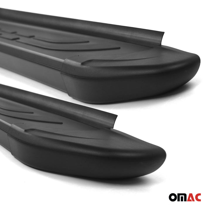 Side Steps Running Boards Nerf Bars Aluminum 2Pcs Black For Opel Mokka 2020-2021