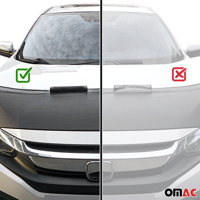 Car Bonnet Mask Hood Bra for Toyota Yaris 2013-2020 Black 1 Pc