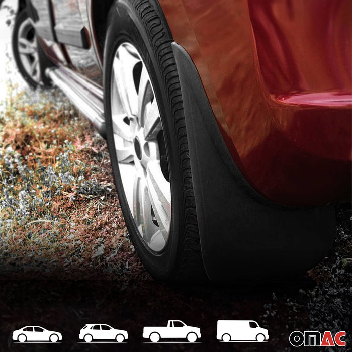 Mud Guards Splash Mud Flaps for Chevrolet Captiva Sport 2012-2015 Black 4 Pcs
