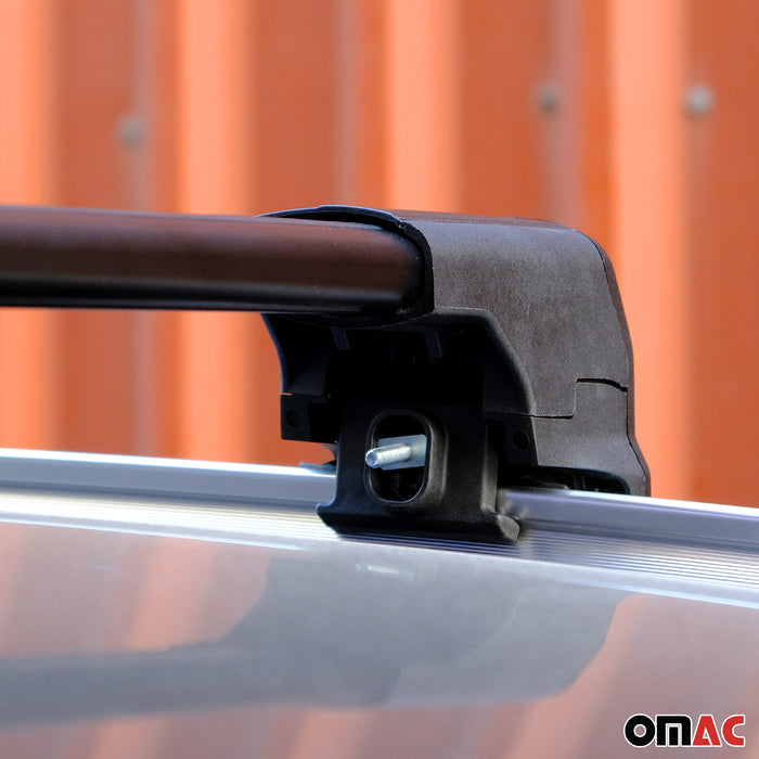 Alu Roof Racks Cross Bars Luggage Carrier for Audi Q7 2007-2015 Black 2Pcs