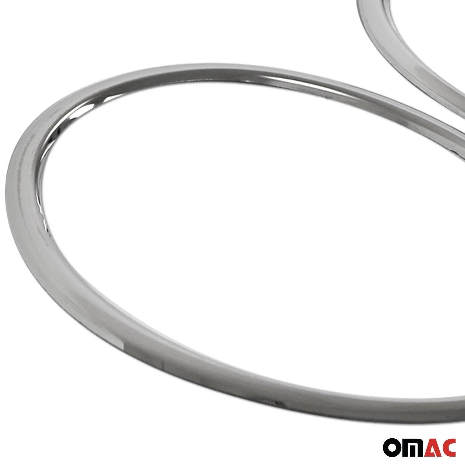 2007-2015 Smart ForTwo Radio Button Switch Seal Washer Trim Stainless Steel 2 Pcs