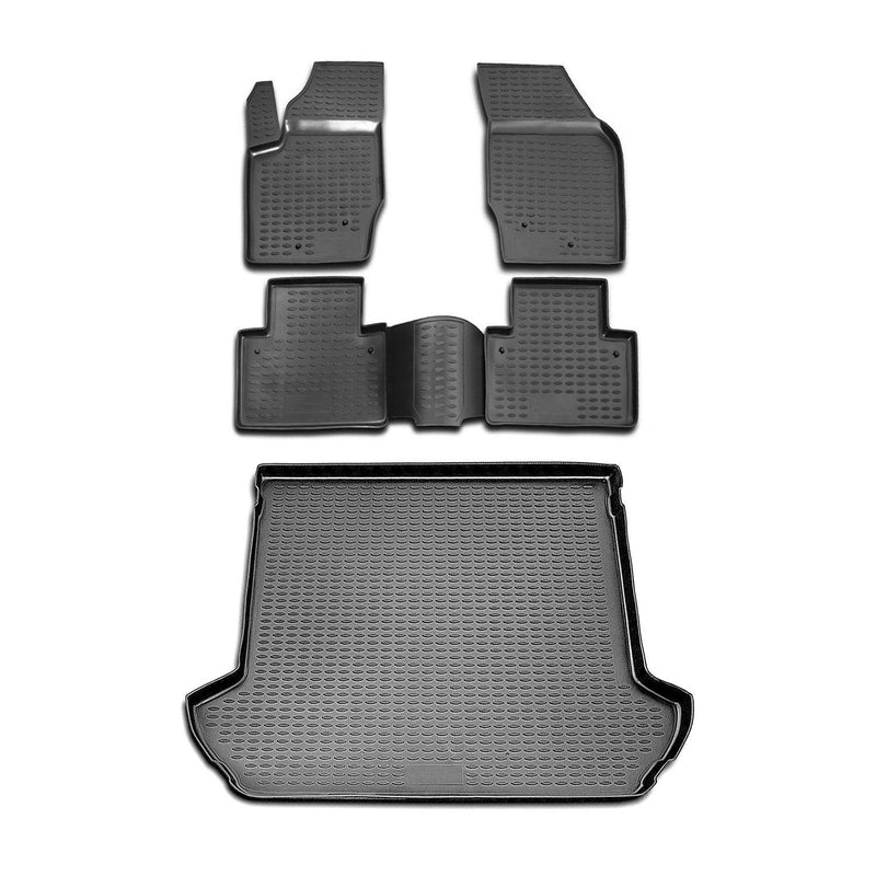 2003-2014 Volvo XC90 Floor Mats & Cargo Liner Full Set All Weather Black