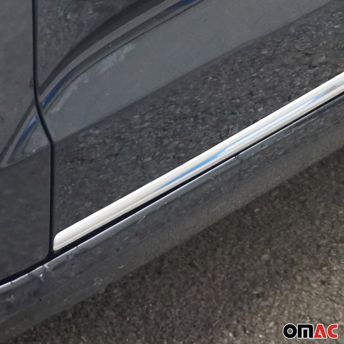 Side Door Molding Trim Skirt Garnish for BMW X1 F48 2015-2019 Stainless Steel 4x