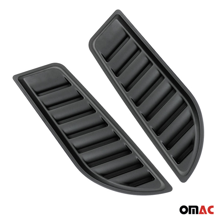 Hood Scoop Vent Air Flow Intake for Jeep Compass 2017-2024 Black 2 Pcs