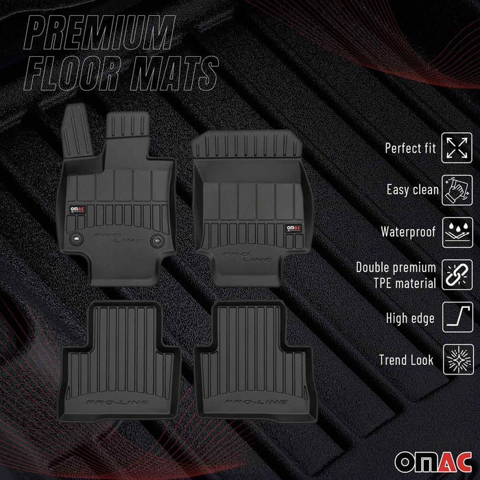 OMAC Premium Floor Mats for Toyota RAV4 2019-2024 Hybrid Waterproof Heavy Duty