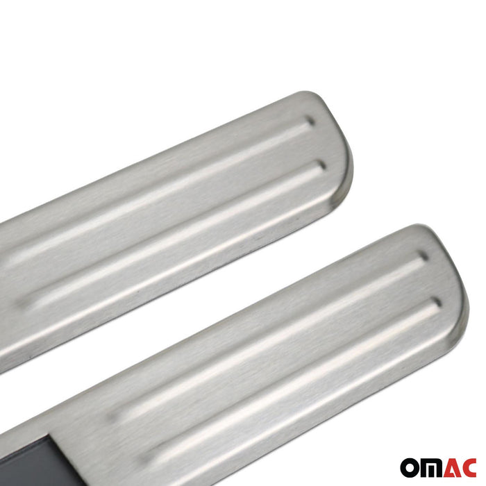 For BMW 1 Series LED Chrome Door Sill Brushed S. Steel Exclusive 2 Pcs