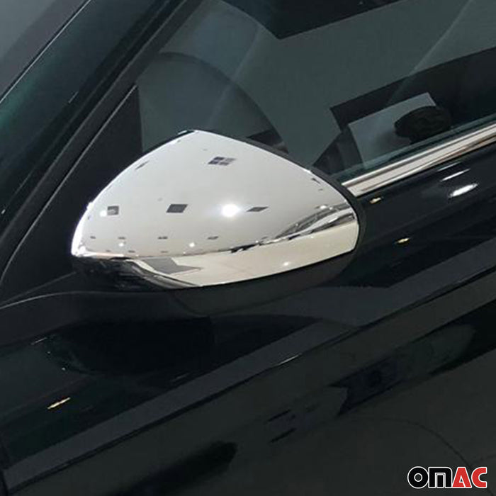 Side Mirror Cover Caps Fits Dodge Neon 2016-2020 Chrome Silver 2 Pcs