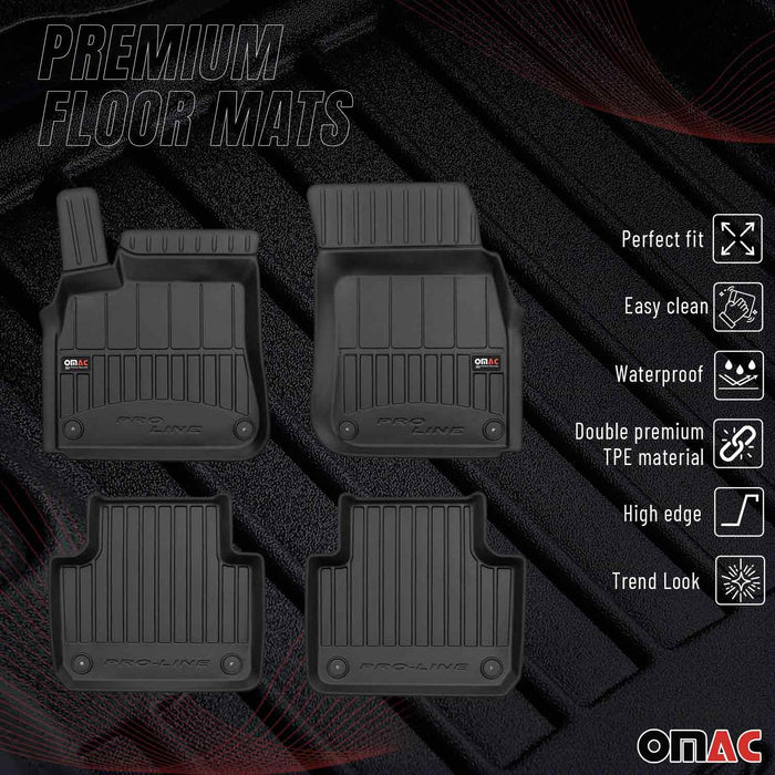 OMAC Premium Floor Mats for Porsche Cayenne 2019-2024 All-Weather Heavy Duty