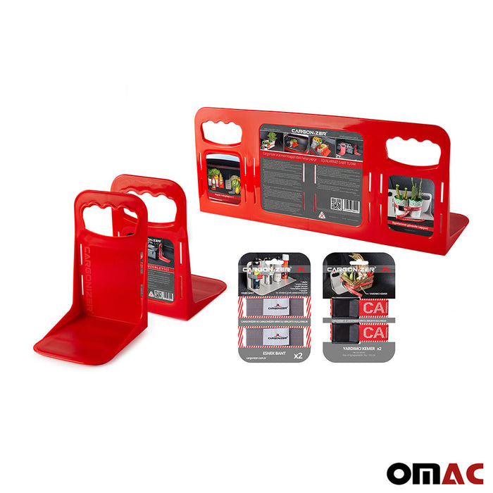 Red Trunk Organizer Stopper Stand 3 Pcs.