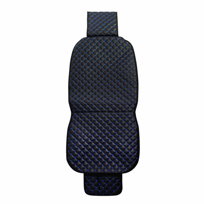 Leather Breathable Front Seat Cover Pads Black Blue for Porsche Black Blue 1Pc