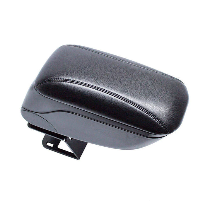 Black Center Console Armrest  for Citroen C4 2010-2020 Leather ABS Black 1Pc