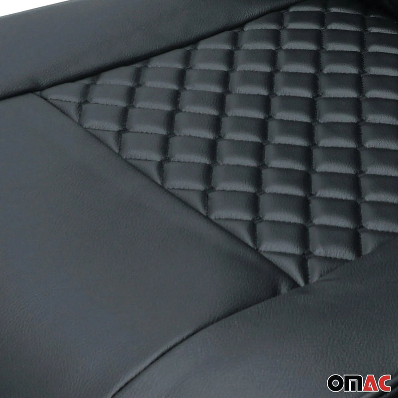 2014-2024 RAM ProMaster Leather Front Car Seat Covers Protector Black