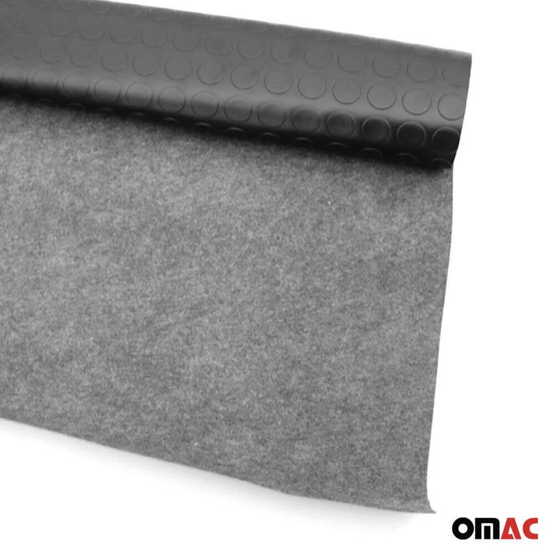 Rubber Trunk Mat Pickup Truck Bed Liner Trimmable Flooring Mat Black & Grey