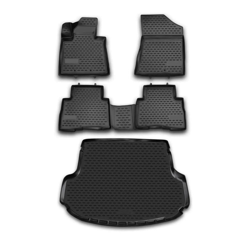 2014-2015 Kia Sorento Floor Mats & Cargo Liner Full Set All Weather Black