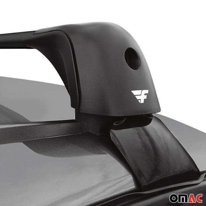 Roof Rack Cross Bars Roof Rack Rail Set for VW Golf Mk7 2015-2021 Black 2 Pcs