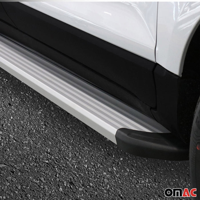 Running Boards Nerf Bars For BMW X4 2013-2018 Side Steps Aluminum Gray 2 Pcs