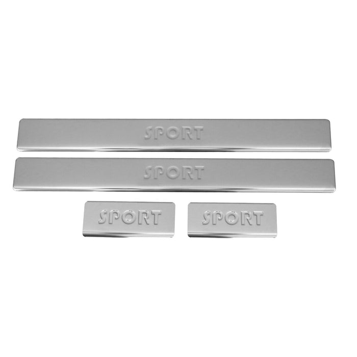 Door Sill Scuff Plate Scratch Protector for Ford Stainless Steel Sport 4Pcs