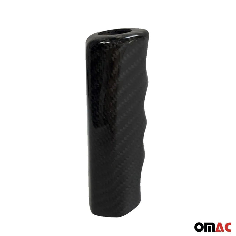 Genuine Wood Handbrake Handle Cover for BMW 3 Series Carbon Fiber Black 1Pc - OMAC USA