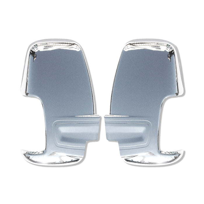 Side Mirror Cover Caps Fits Ford Transit 2015-2024 Steel Chrome Silver 2 Pcs