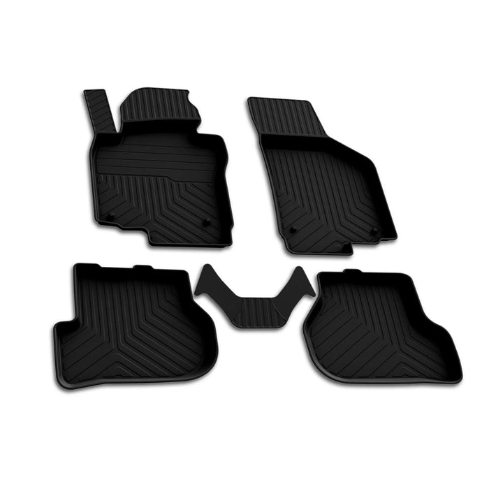 Floor Mats Heavy Duty Rubber Liner Black For VW Golf Hatchback 5 Door 2010-2014