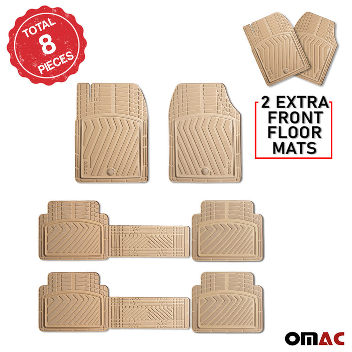 Floor Mats Liner For Jeep Wagoneer 2022-2023 3-Row Trimmable 6+2x All-Weather