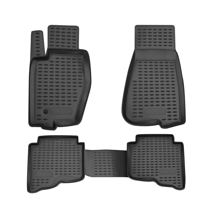 OMAC Floor Mats Liner for Jeep Grand Cherokee 2005-2010 Black TPE All-Weather 4x