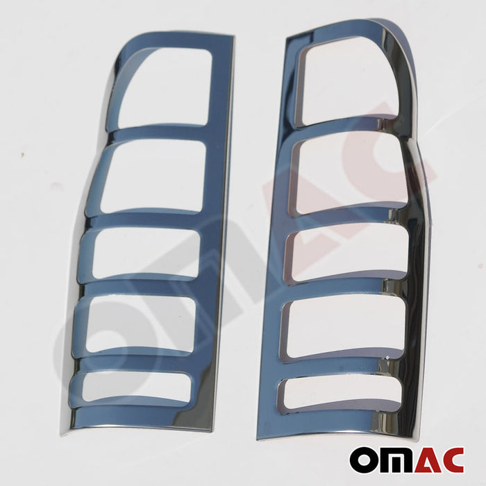 Trunk Tail Light Trim Frame for Ford Transit 2007-2014 Steel Silver 2 Pcs