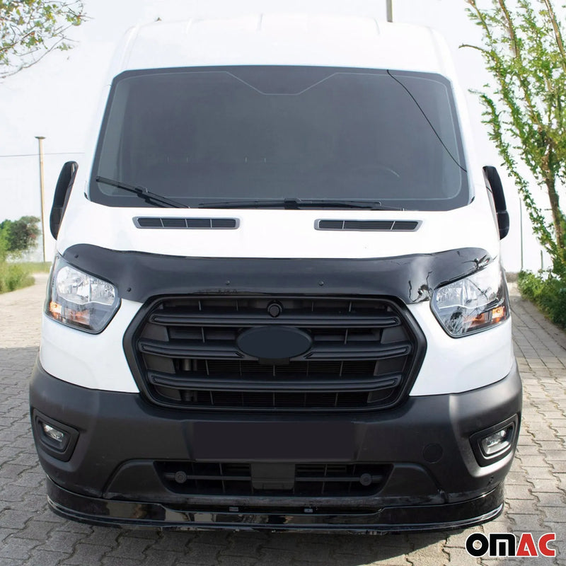 2015-2020 Ford Transit Bug Shield Hood Deflector & Window Visor Vent Kit 3Pcs Smoke